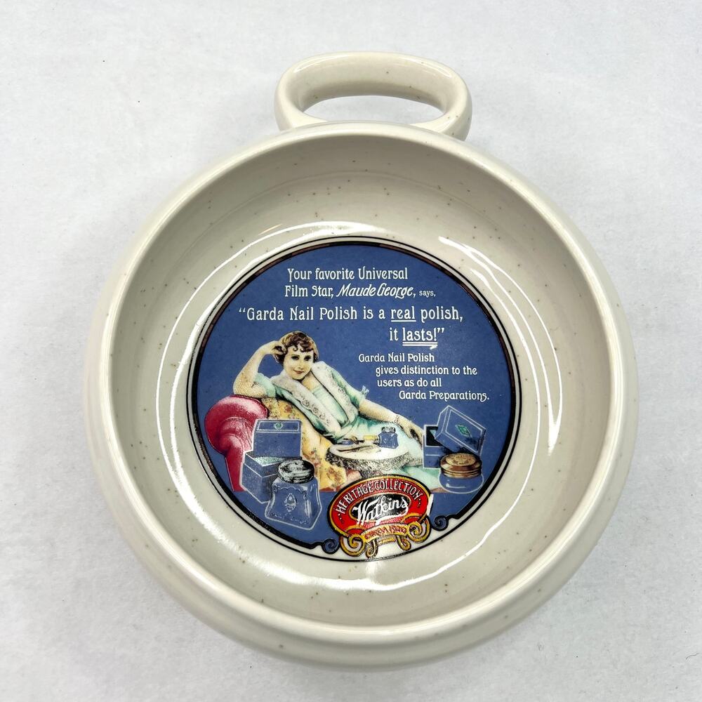 Vintage Watkins Garda Nail Polish Advertisement Bowl